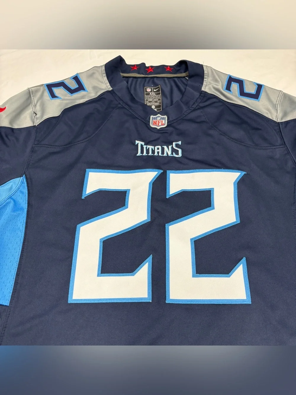 Nike Dri Fit Jersey Navy NFL Tennessee Titans Derrick Henry #22 Men's XXL